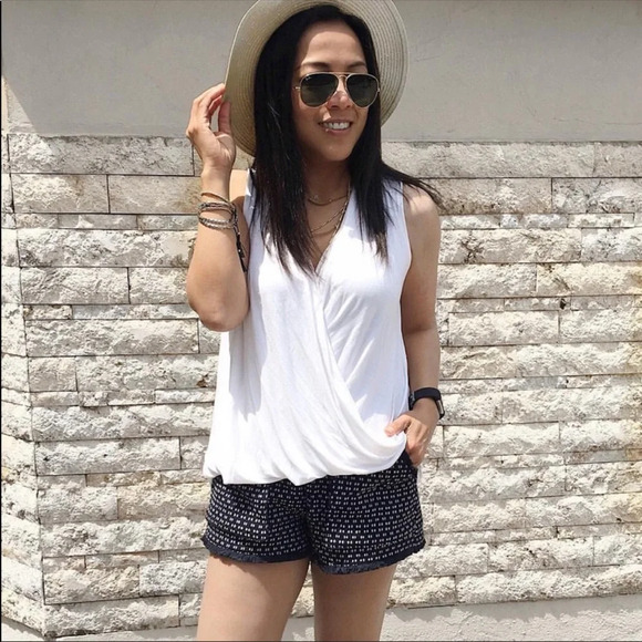 J.O.A size small navy blue preppy fringe shorts - Picture 1 of 8
